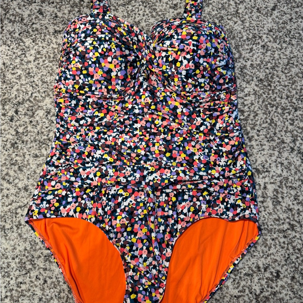 Orange One Piece Swimwear